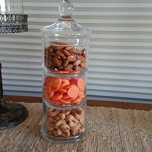 3-Tier Stacked Glass Candy/Cookie Jar
